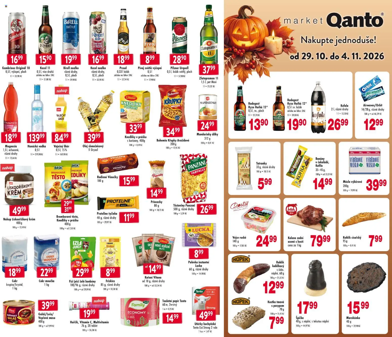 Astur & Qanto leták - strana 1- platný od 29.10.2026