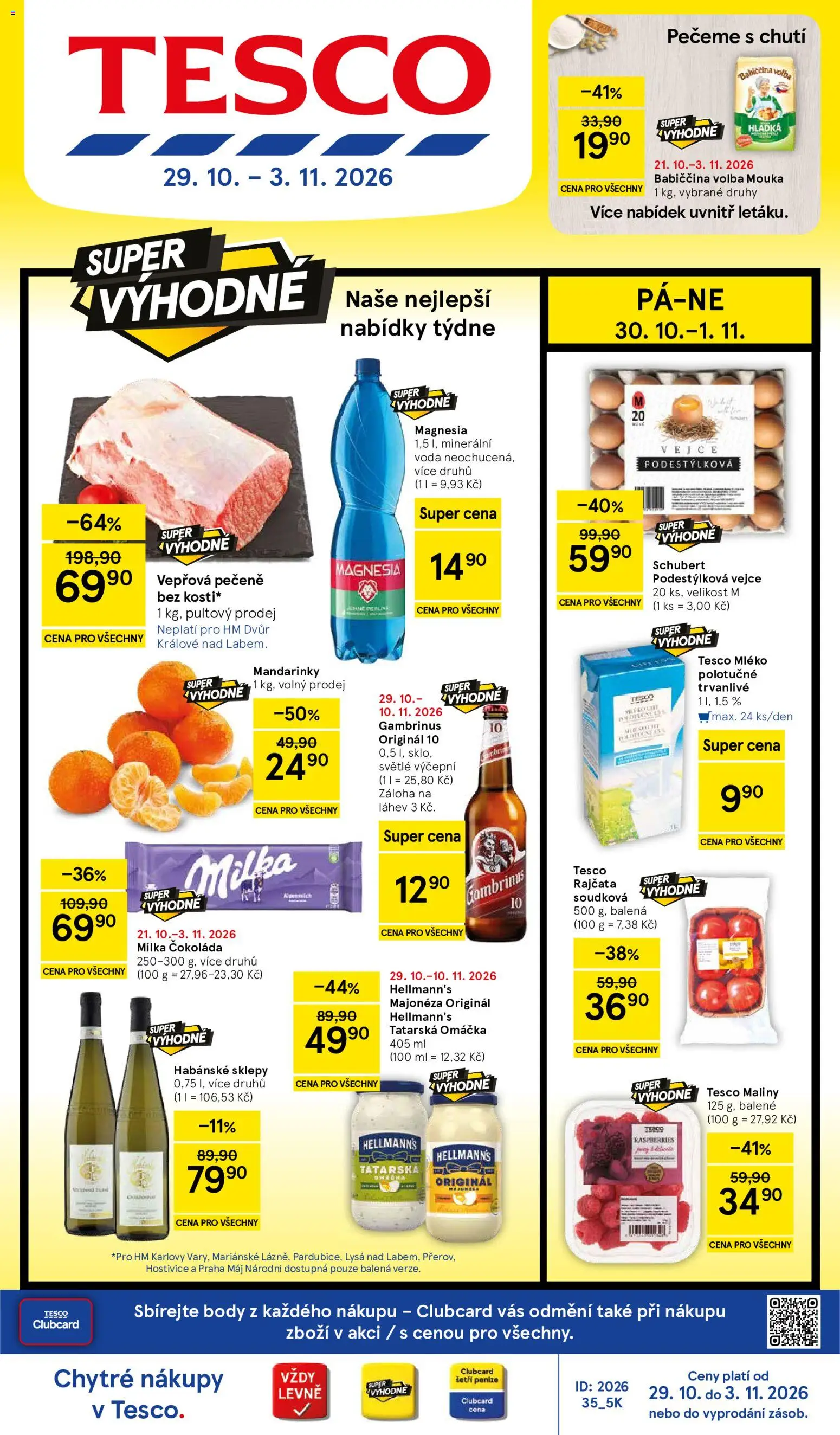 Tesco leták - Hypermarket - strana 1- platný od 29.10.2026