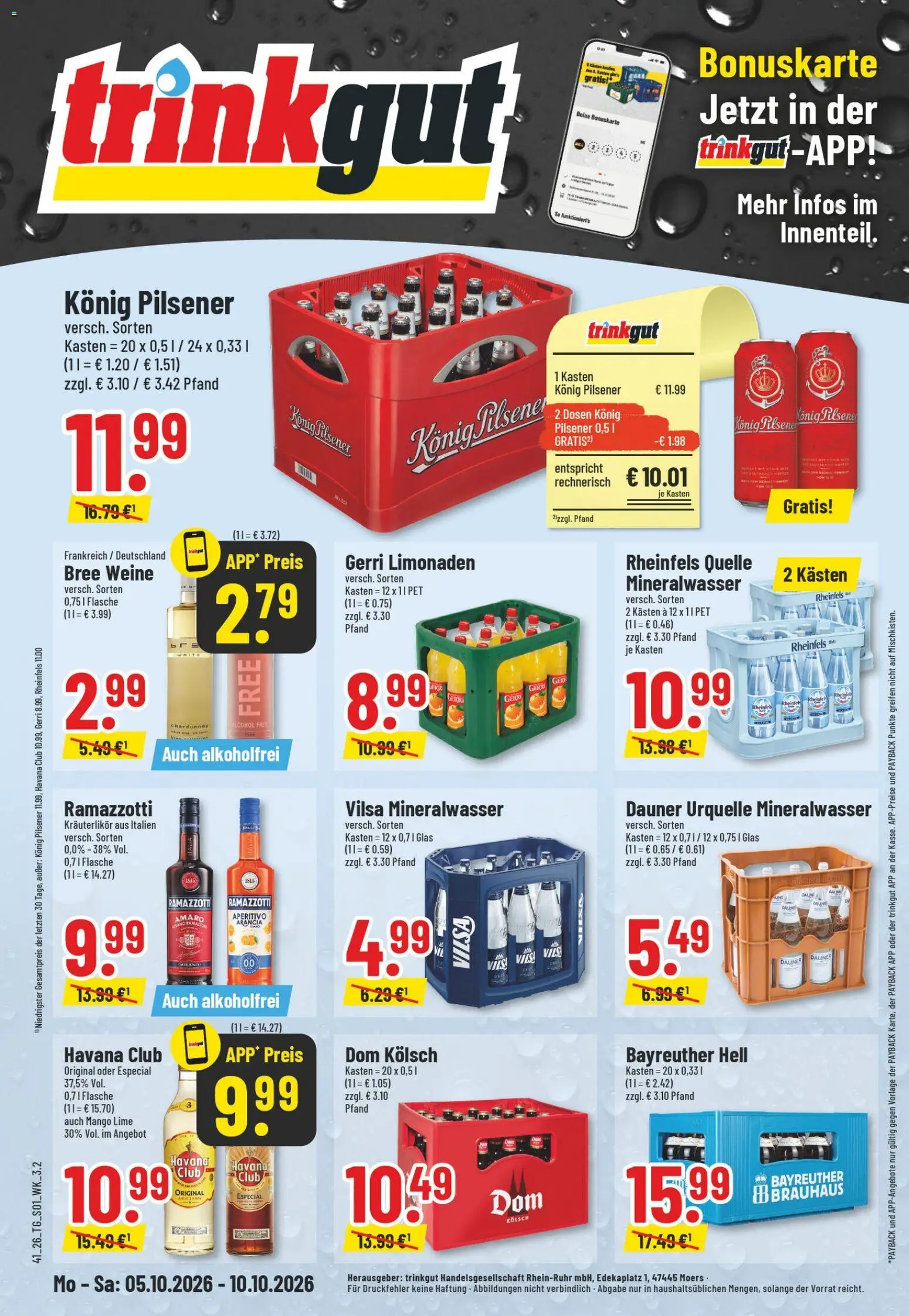 Trinkgut Prospekt - Seite 1 - gültig ab 05.10.2026