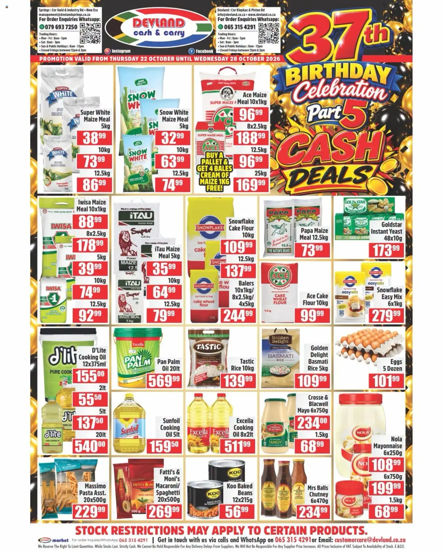 Devland Specials - page 1- valid from 22/10/2026