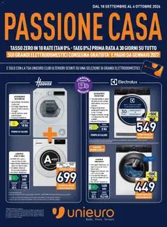 Anteprima Unieuro volantino valida dal 18/09/2026
