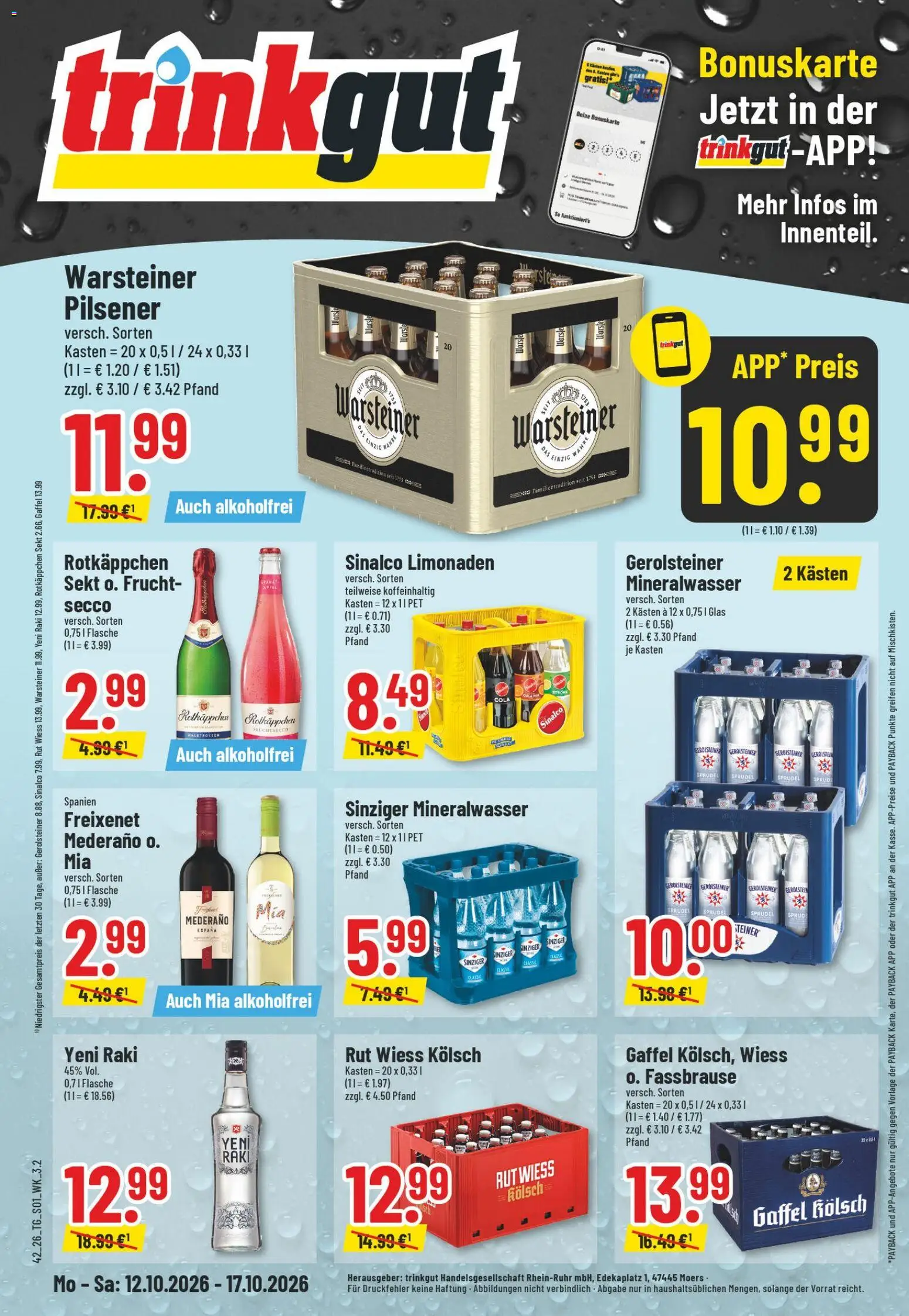 Trinkgut Prospekt - Seite 1 - gültig ab 12.10.2026