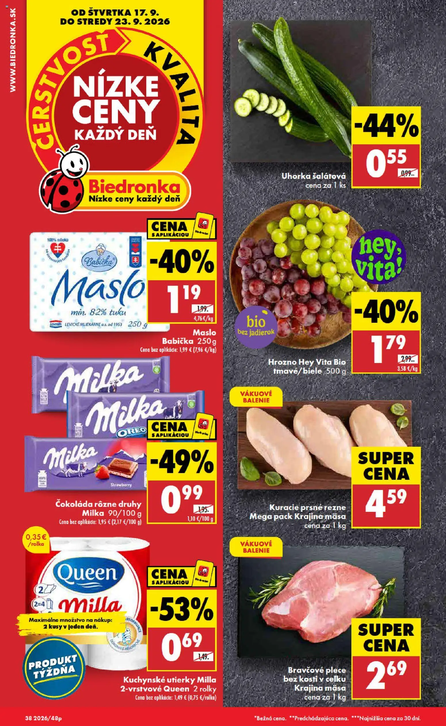 Biedronka leták - strana 1- platný od 17.09.2026