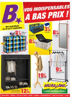 Aperçu Bazarland catalogue valable à partir du 16/09/2026