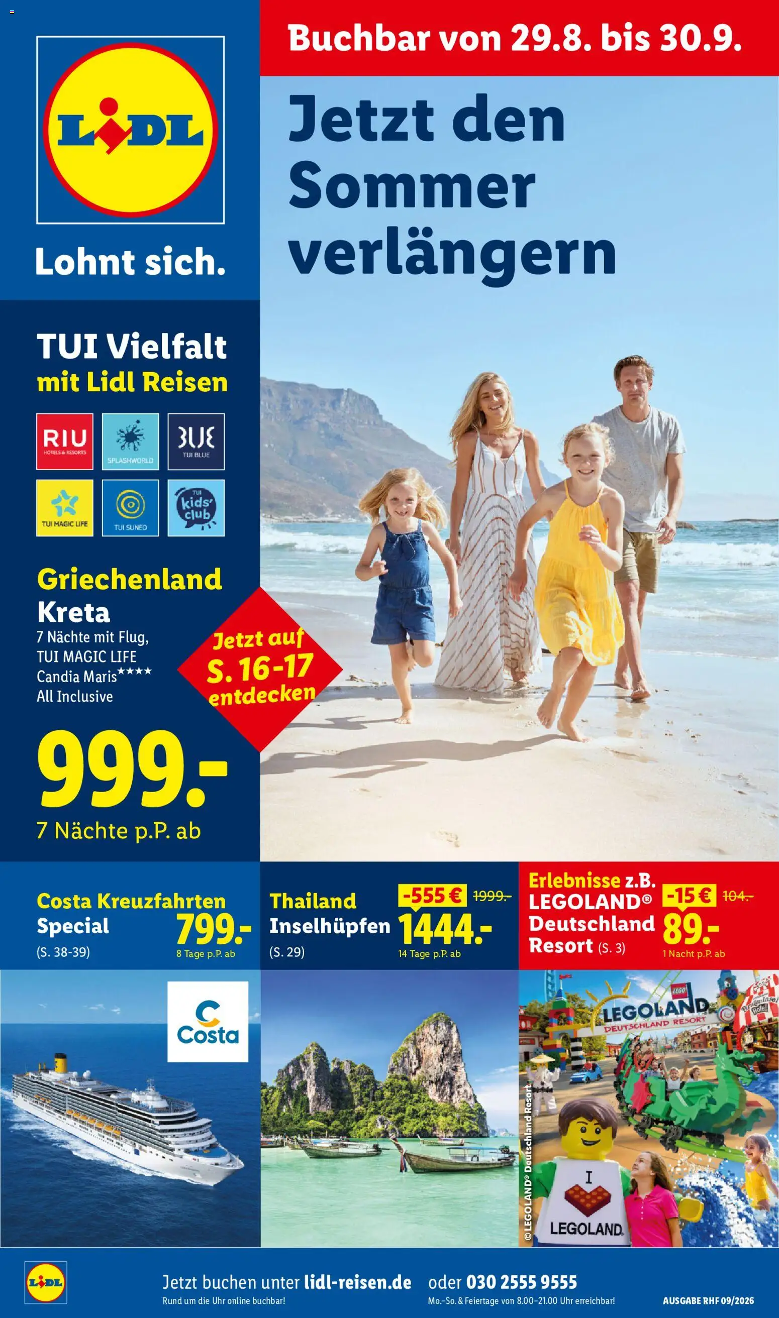 Lidl Reisen Prospekt - Seite 1 - gültig ab 29.08.2026