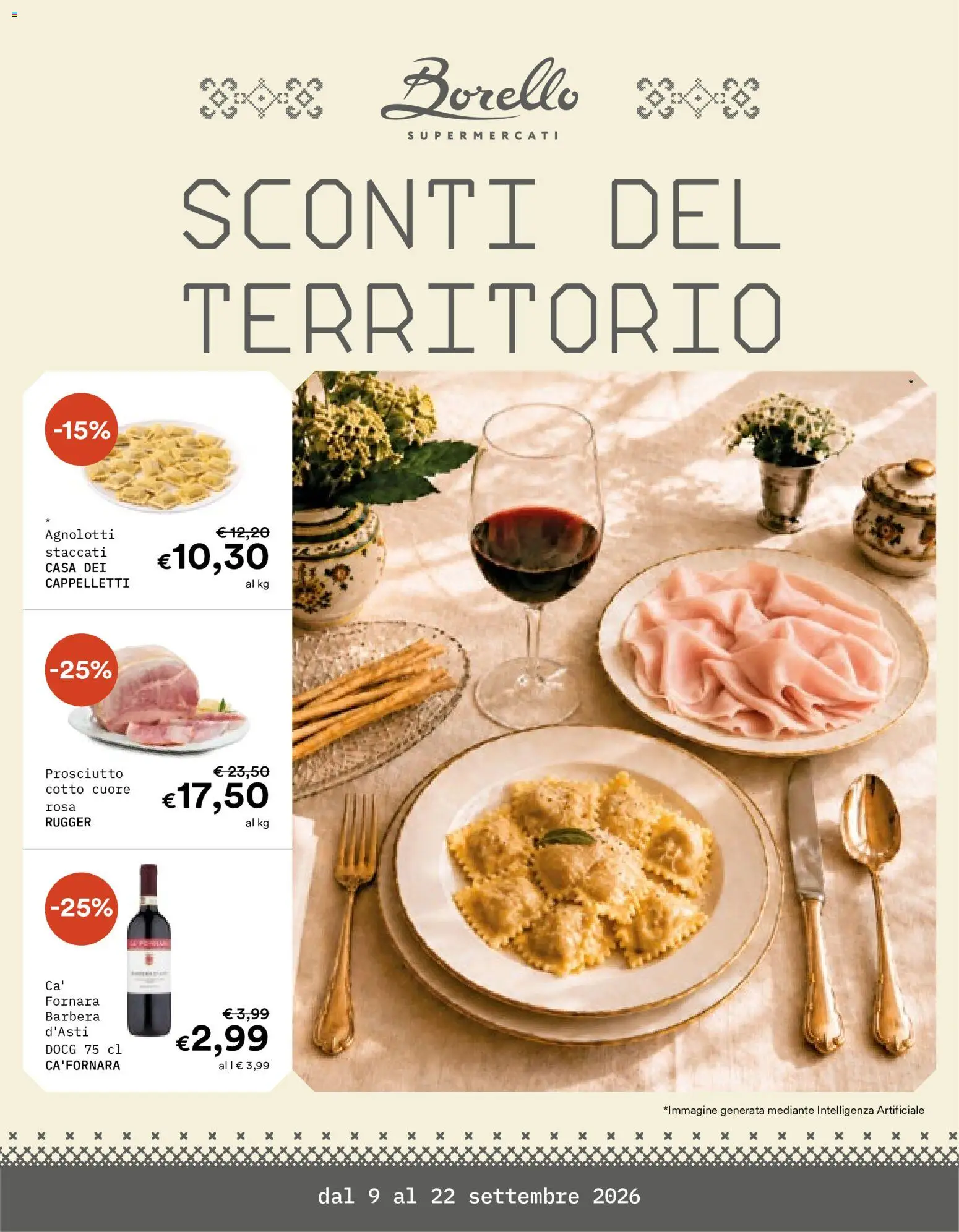 Borello Supermercati volantino - pagina 1 - valido dal 09/09/2026