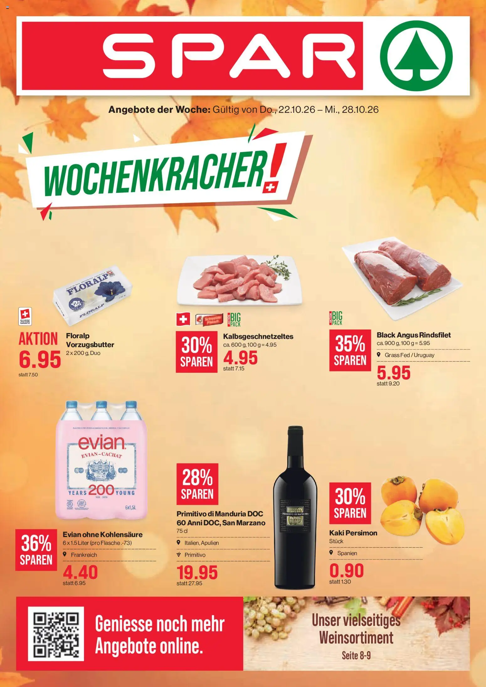 SPAR aktionen - Seite 1- gültig ab 22.10.2026
