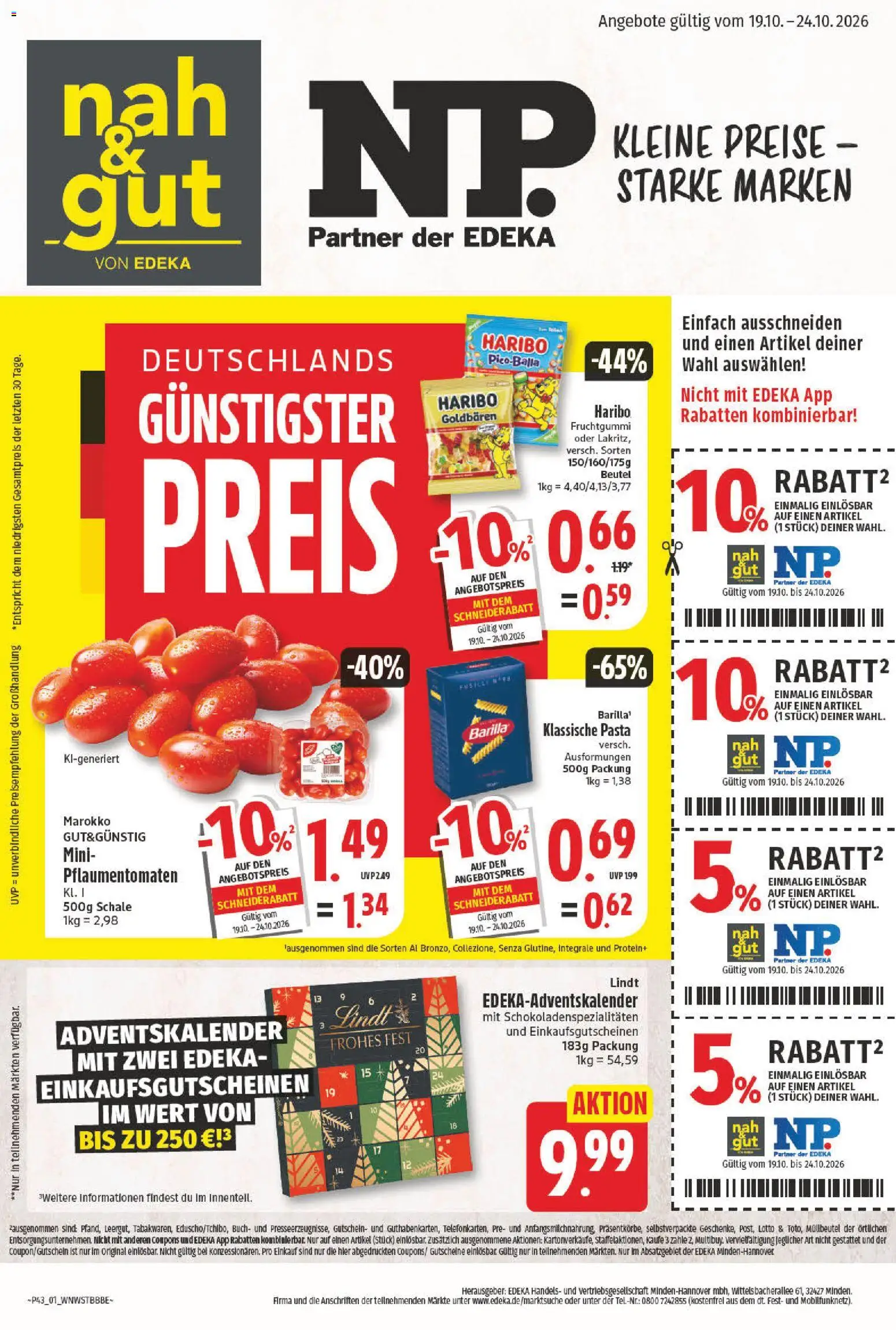 NP Discount Prospekt - Seite 1 - gültig ab 19.10.2026