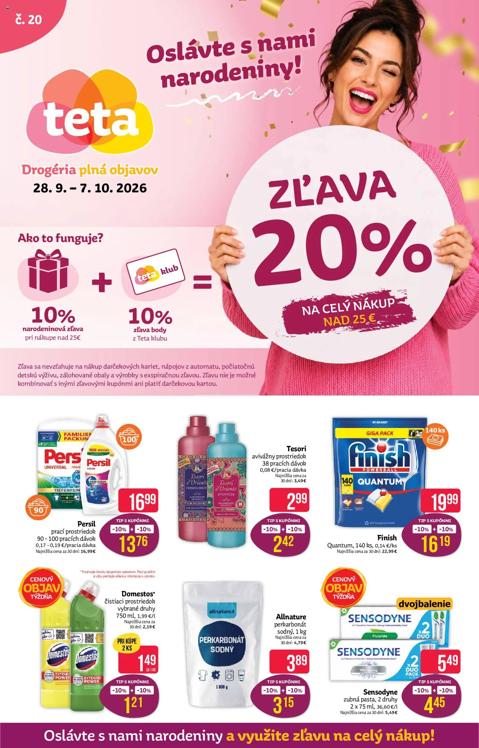 Teta drogerie leták - strana 1- platný od 28.09.2026