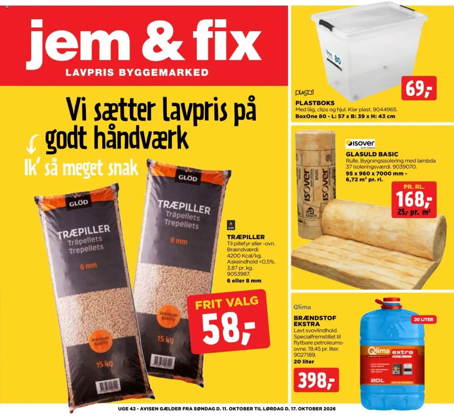 Jem & fix - Tilbudsavis uge 42 - side 1- gyldig fra 12/10/2026